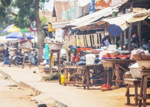 African street market scene