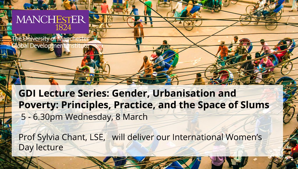 GDI Lecture Series: Gender, Urbanisation and Poverty with Professor Sylvia Chant