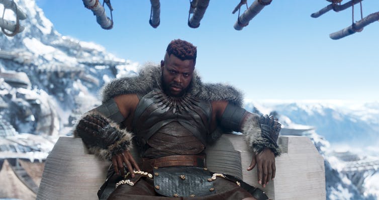 Afro-futuristic: Winston Duke as M'Baku. Marvel Studios' BLACK PANTHER