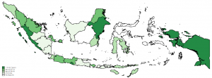 Map of financial inclusion in Indonesia