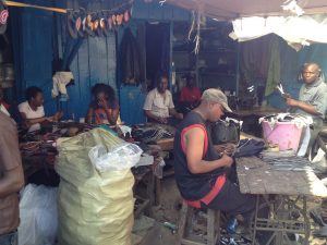 Kenyan leather workers