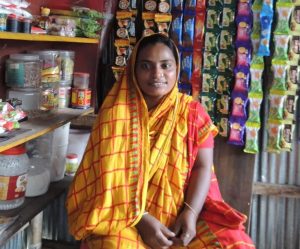 Young woman in shop in Bangladesh