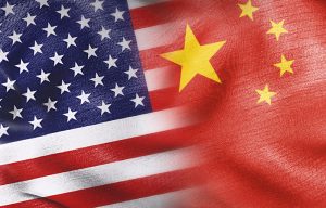 USA and China flags