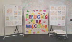 Sign saying refugees welcome